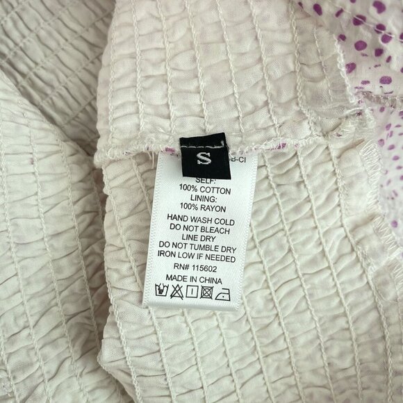 Isalis Puff Sleeve Smocked Ruffle Hem Square Neck Polka Dots Mini Dress Women S‎ - Picture 4 of 10